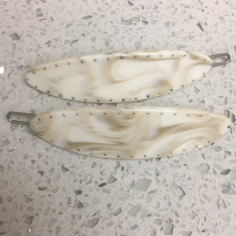 3 for $18- Ivory Barrettes